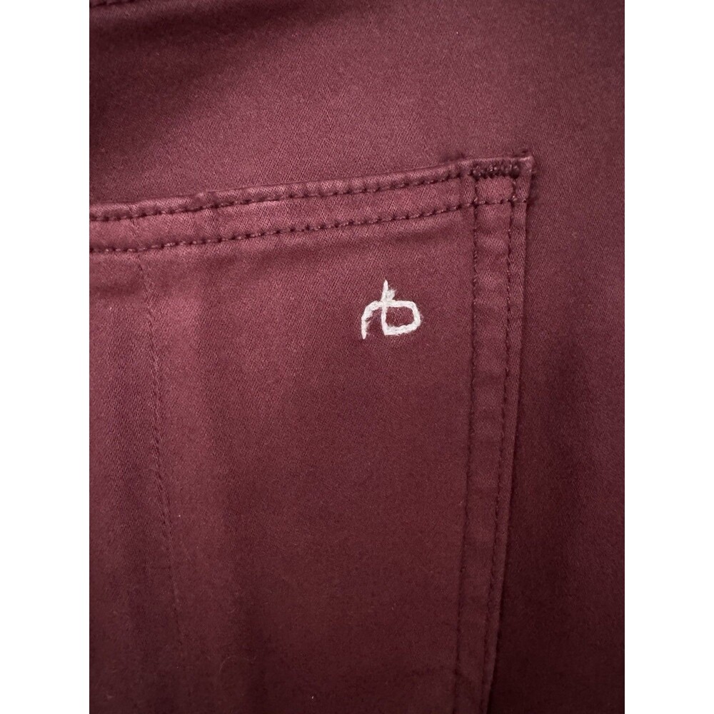 Rag & Bone High Rise Ankle Skinny Jeans Women’s 30 Maroon Burgundy Casual Pants - Picture 8 of 12